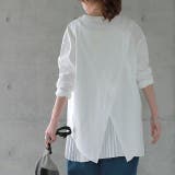 ホワイト | カットソー レディース バックスリット ロンT トップス 長袖 レイヤード ス | HUG.U
