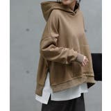 ラテ | パーカー レディース トップス トレーナー スウェット 無地 コーデ スエット | HUG.U