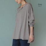 カットソー レディース 長袖 トップス ロングTシャツ レイヤード 無地 ボ | HUG.U | 詳細画像22
