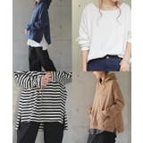 カットソー レディース 長袖 トップス ロングTシャツ レイヤード 無地 ボ | HUG.U | 詳細画像23