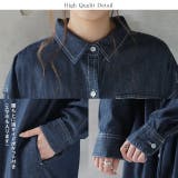シャツワンピース デニム ロングシャツ デニムシャツワンピ シャツ レディース | HUG.U | 詳細画像23 