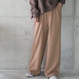 ラテ | パンツ タックパンツ ワイドパンツ レディース フレア きれいめ ウエストゴム | HUG.U