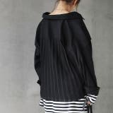 チノブラック | ジャケット デニム アウター プリーツ レディース Gジャン ジージャン ライ | HUG.U