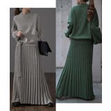 セットアップ ニット 3点セット レディース  スカート プリーツスカート リ | HUG.U | 詳細画像23 