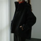 ブラック | アウター レディース パーカー 裏起毛 トップス トレーナー スウェット ジャ | HUG.U