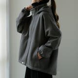 アースグレー | アウター レディース パーカー 裏起毛 トップス トレーナー スウェット ジャ | HUG.U