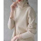 ニット タートルネック トップス  洗えるニット ハイネック レディース セー | HUG.U | 詳細画像23 