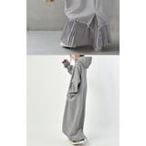 ワンピース 黒 長袖 パーカーワンピース レディース 裏起毛 パーカー ロング | HUG.U | 詳細画像22 