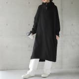 ブラック | ワンピース 黒 長袖 パーカーワンピース レディース 裏起毛 パーカー ロング | HUG.U