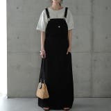 ブラック | サロペット スカート レディース サロペットスカート ワンピース ロングワンピ | HUG.U