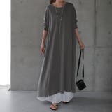 アースグレー | ワンピース レディース 長袖 ロング ロングワンピース マキシ マキシワンピー | HUG.U