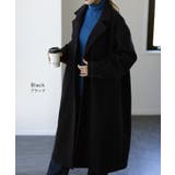 チェスターコート レディース アウター コート ロング 黒 ロングコート ベー | HUG.U | 詳細画像17