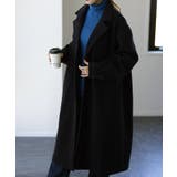 チェスターコート レディース アウター コート ロング 黒 ロング
