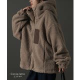 ボアコート レディース  ボア 暖か コート ボアアウター ブルゾン | HUG.U | 詳細画像16 