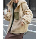 ボアコート レディース  ボア 暖か コート ボアアウター ブルゾン | HUG.U | 詳細画像7 