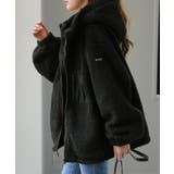 ブラック | ボアコート レディース  ボア 暖か コート ボアアウター ブルゾン | HUG.U