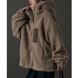 ココアラテ | ボアコート レディース  ボア 暖か コート ボアアウター ブルゾン | HUG.U