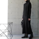 ブラック | ニット セットアップ レディース ニットワンピース ニットベスト ワンピース | HUG.U