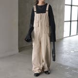 アイボリー | オールインワン レディース  サロペット 大きいサイズ オーバーオール | HUG.U