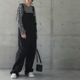 ブラック | オールインワン レディース  サロペット 大きいサイズ オーバーオール | HUG.U