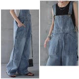 サロペット オーバーオール オールインワン レディース デニム 大きいサイズ | HUG.U | 詳細画像16 