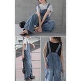 サロペット オーバーオール オールインワン レディース デニム 大きいサイズ | HUG.U | 詳細画像6 