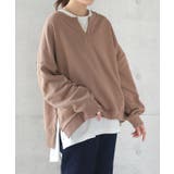 トップス スウェット レディース トレーナー 無地 長袖 レイヤード | HUG.U | 詳細画像5 