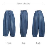 パンツ デニム レディース デニムパンツ 体型カバー ジーンズ ボーイフレンド | HUG.U | 詳細画像16 
