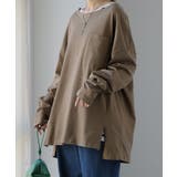 アッシュベージュ | ロンT レディース トップス カットソー 長袖 ロングTシャツ Tシャツ 無地 | HUG.U