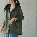 カーキ×ブラック | マウンテンパーカー レディース アウター リバーシブル パーカー ジャケット | HUG.U