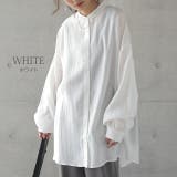 シアーシャツ レディース シアー シャツ トップス ドロップショルダー ロング | HUG.U | 詳細画像14 