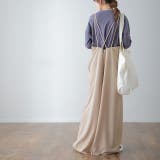 エクリュベージュ | サロペット レディース 大きいサイズ サロペ オーバーオール パンツ オールイ | HUG.U