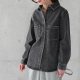 ブラック | シャツ レディース デニムシャツ デニム トップス ブラウス デニムジャケット | HUG.U
