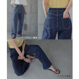 デニム レディース デニムパンツ パンツ ストレッチ ゴム ワイドパンツ 大き | HUG.U | 詳細画像37 