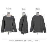 カットソー ロンT レディース トップス ロングTシャツ ボートネック 長袖 | HUG.U | 詳細画像20