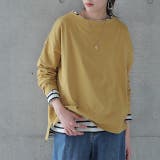 ミモザイエロー | カットソー ロンT レディース トップス ロングTシャツ ボートネック 長袖 | HUG.U