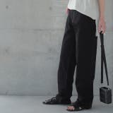 ブラック | パンツ レディース ワイドパンツ カラーパンツ ストレート 大きいサイズ ワイ | HUG.U