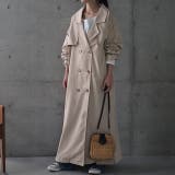エクリュベージュ | トレンチコート レディース コート アウター ロング ロングコート 大きいサイ | HUG.U