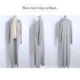 カーディガン レディース シアー ロング ロングカーディガン シアーカーディガ | HUG.U | 詳細画像21 