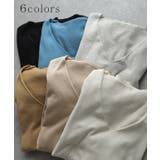 ニット トップス レディース Vネック 大きいサイズ 無地 シンプル 綿100 | HUG.U | 詳細画像10 