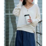 ニット トップス レディース Vネック 大きいサイズ 無地 シンプル 綿100 | HUG.U | 詳細画像7 