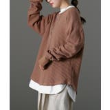 トップス レディース ワッフル トレーナー サーマル カットソー Tシャツ シ | HUG.U | 詳細画像5