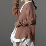 アーモンドブラウン | トップス レディース ワッフル トレーナー サーマル カットソー Tシャツ シ | HUG.U