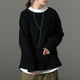 ブラック | トップス レディース ワッフル トレーナー サーマル カットソー Tシャツ シ | HUG.U