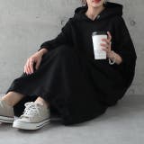 ブラック | パーカーワンピース レディース ロングワンピース スウェット ロングパーカー | HUG.U