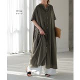 ワンピース レディース シャツワンピース バンドカラー ロングワンピース | HUG.U | 詳細画像10