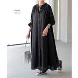 ワンピース レディース シャツワンピース バンドカラー ロングワンピース | HUG.U | 詳細画像15