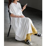 ホワイト | ワンピース レディース シャツワンピース バンドカラー ロングワンピース | HUG.U