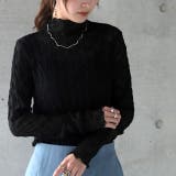 ウェーブブラック | トップス レディース レース レイヤード 重ね着 インナー シアー 透け ブラ | HUG.U