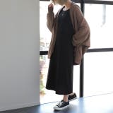 ブラック | ワンピース ロングワンピース ロング レディース リブ Uネック リブニット | HUG.U